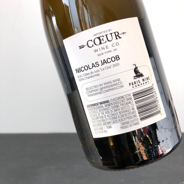 2020 Nicolas Jacob Cotes du Jura 'Le Clos' Chardonnay, France