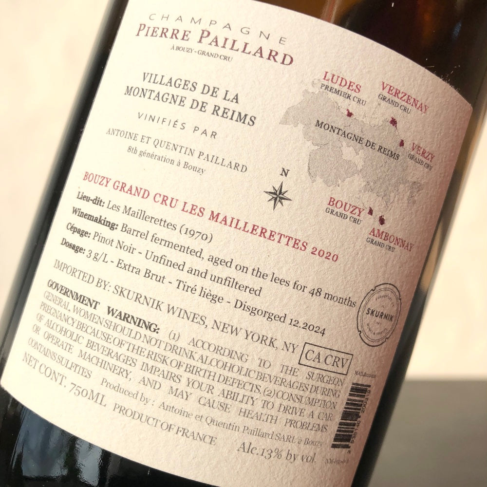 2020 Pierre Paillard 'Les Mottelettes' Blanc de Blancs Bouzy Grand Cru Extra Brut, Champagne, France