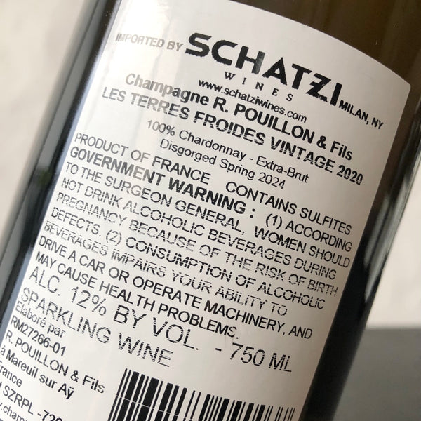 2020 R. Pouillon & Fils 'Les Terres Froides' Premier Cru Brut Champagne, France