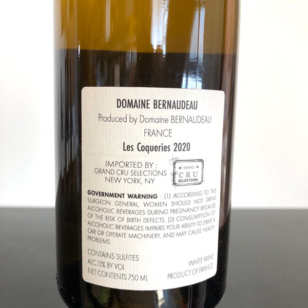 2020 Stephane Bernaudeau Les Coqueries Loire, Vin de France
