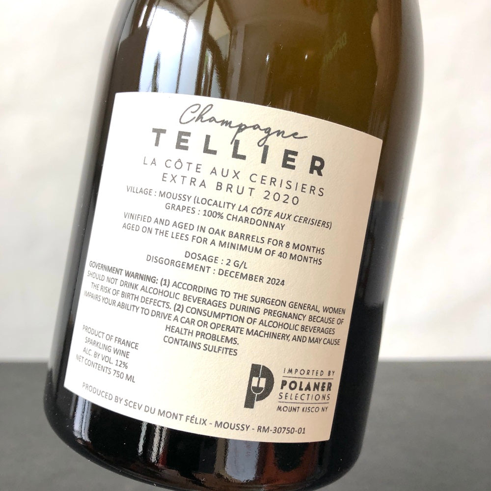 2020 Tellier 'La Cote aux Cerisiers' Extra Brut Champagne, France