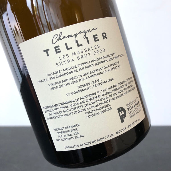 2020 Tellier 'Les Massales' Extra Brut Millesime Champagne, France