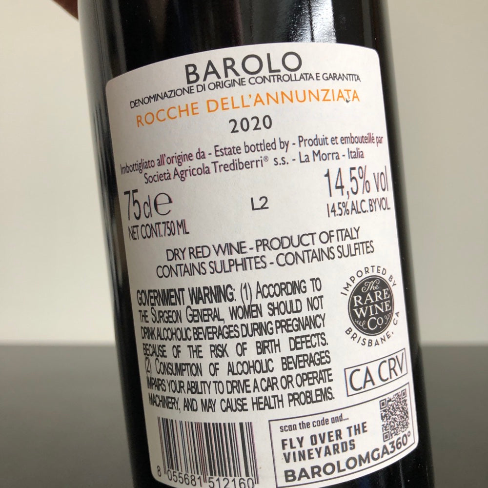 2020 Trediberri Rocche dell'Annunziata Barolo DOCG, Italy