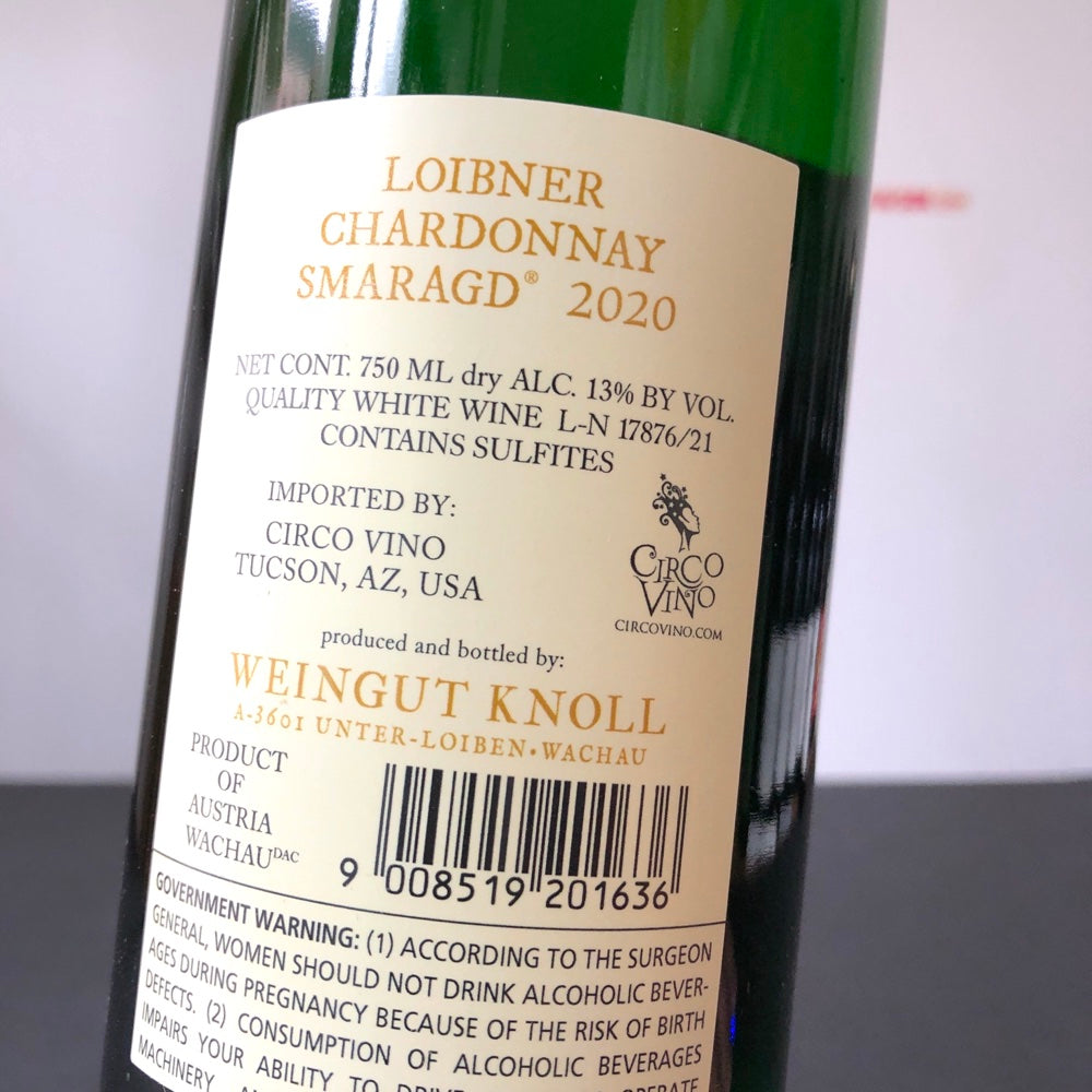 2020 Weingut Emmerich Knoll Loibner Chardonnay Smaragd Wachau, Austria