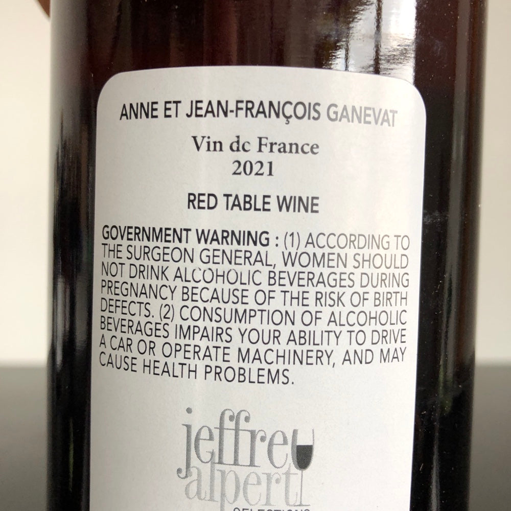2021 Anne Et Jean-Francois Ganevat, Vin De France Rouge 'Cuvee