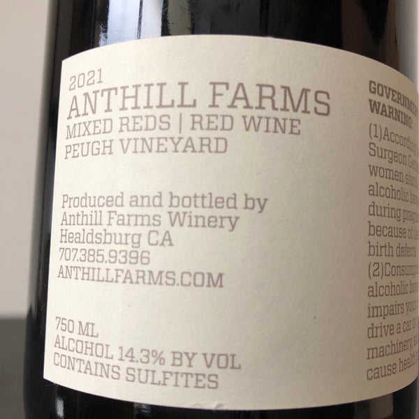 2021 Anthill Farms Mixed Reds, 'Peugh Vineyard', California, USA