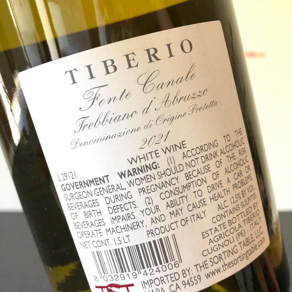 2021 Azienda Vitivinicola Tiberio 'Fonte Canale' 1.5L Magnum Trebbiano d'Abruzzo, Italy