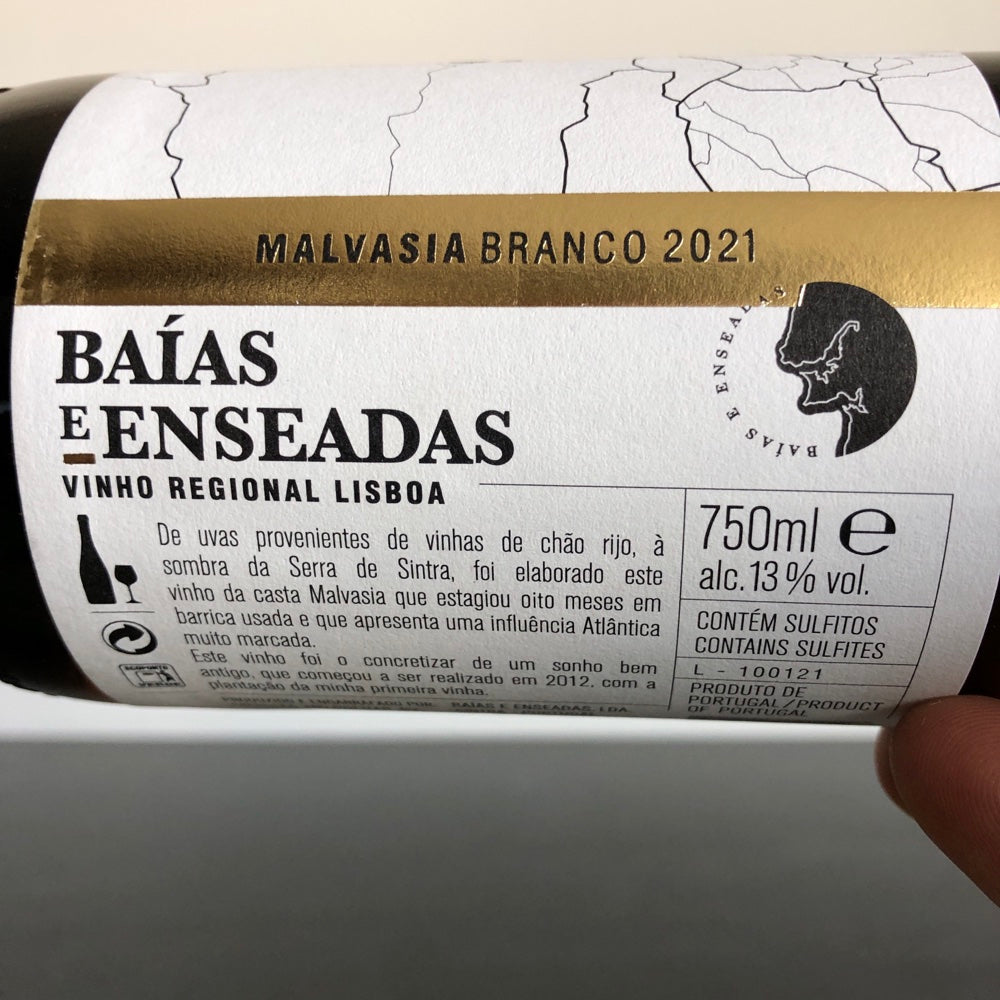 2021 Baias e Enseadas Malvasia Vinho Regional de Lisboa, Portugal