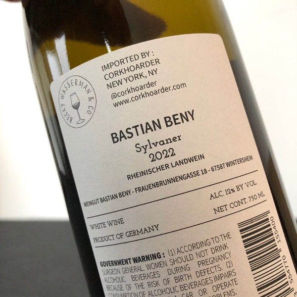 2022 Bastian Beny Silvaner, Rheinhessen, Germany