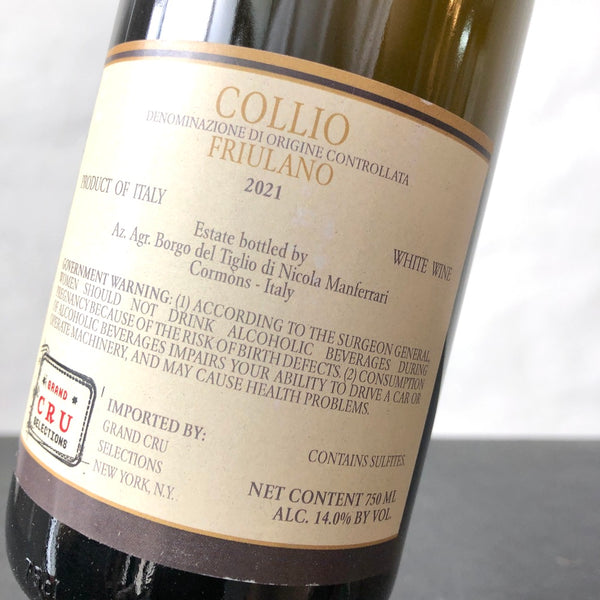 2021 Borgo del Tiglio Collio Friulano Friuli, Italy