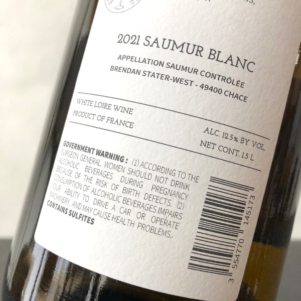 2021 Brendan Stater-West Saumur Blanc, Loire, France 1.5L magnum