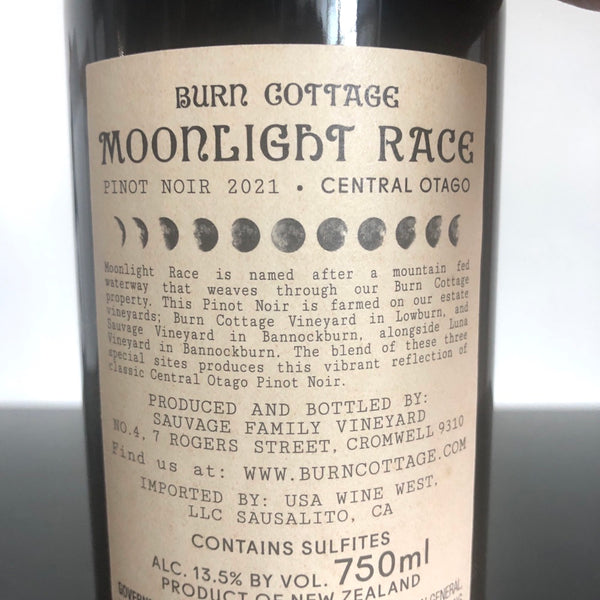 2021 Burn Cottage 'Moonlight Race', Pinot Noir Central Otago, New Zealand