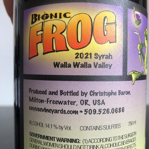 2021 Cayuse Vineyards Bionic Frog Syrah, Walla Walla Valley, USA