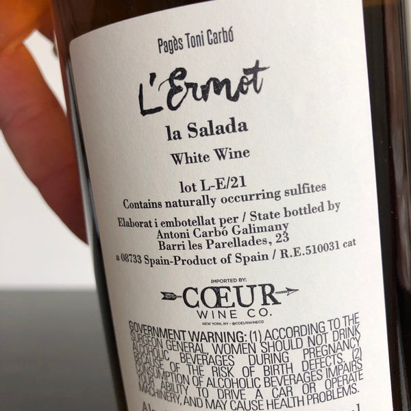 2021 Celler La Salada 'L'Ermot' Catalonia, Spain