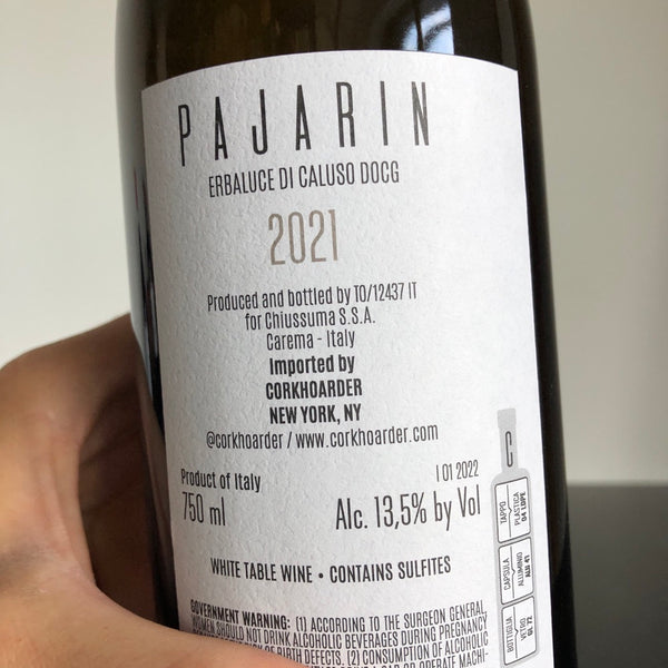2021 Chiussuma 'Pajarin' Bianco, Piedmont, Italy