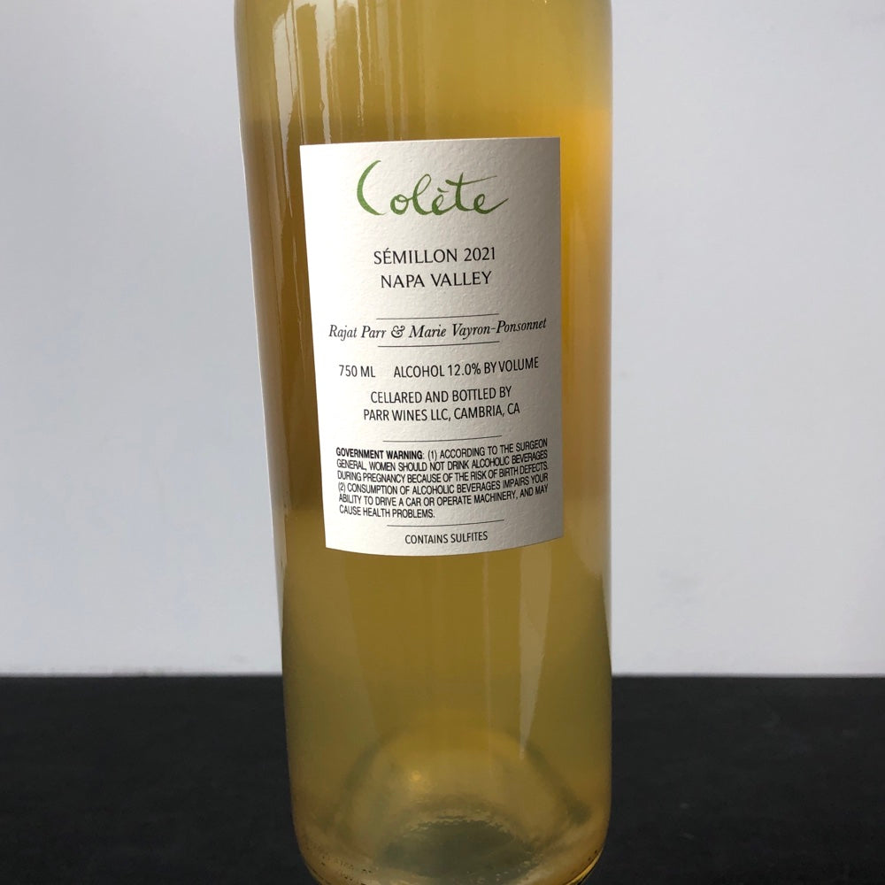 2021 Colete White Blend (Sauvignon Blanc & Semillon) Napa Valley