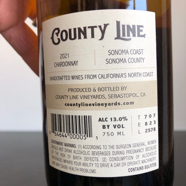 2021 County Line Chardonnay, Sonoma Coast, USA