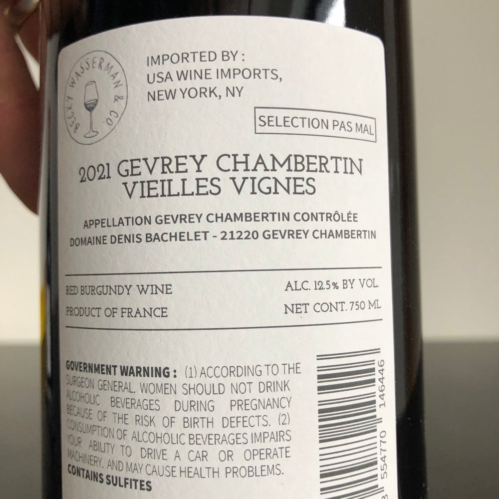 2021 Domaine Denis Bachelet Gevrey-Chambertin Vieilles Vignes Cote de Nuits, France