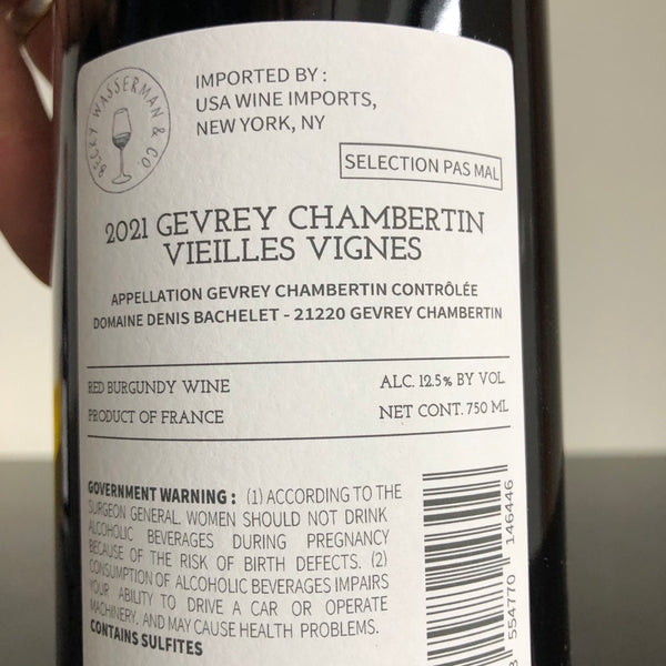 2021 Domaine Denis Bachelet Gevrey-Chambertin Vieilles Vignes Cote de Nuits, France