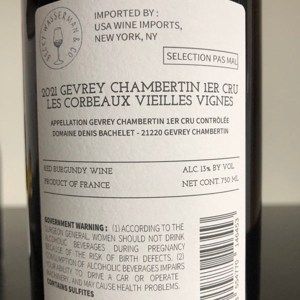 2021 Domaine Denis Bachelet Les Corbeaux Vieilles Vignes Gevrey-Chambertin Premier Cru, France
