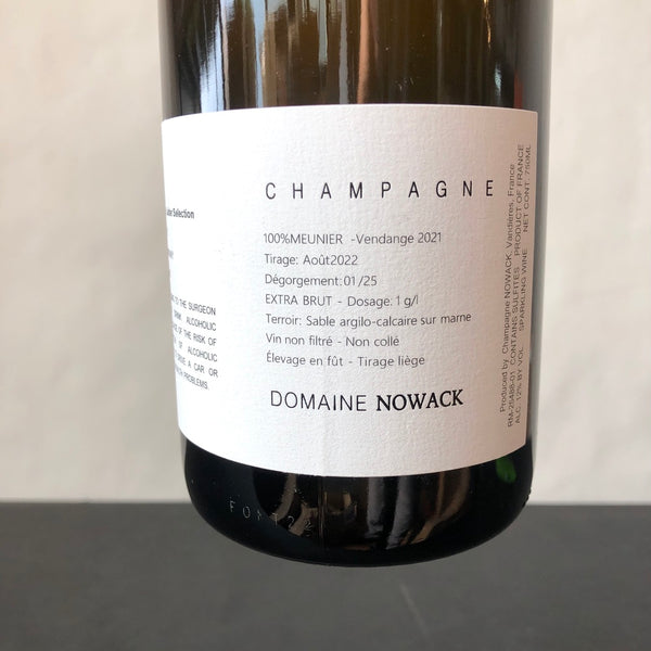 2021 Domaine Nowack 'La Fontinette' Meunier Extra Brut Champagne, France