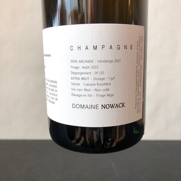 2021 Domaine Nowack 'Les Terres Bleues' Blanc De Meunier Extra Brut Champagne, France