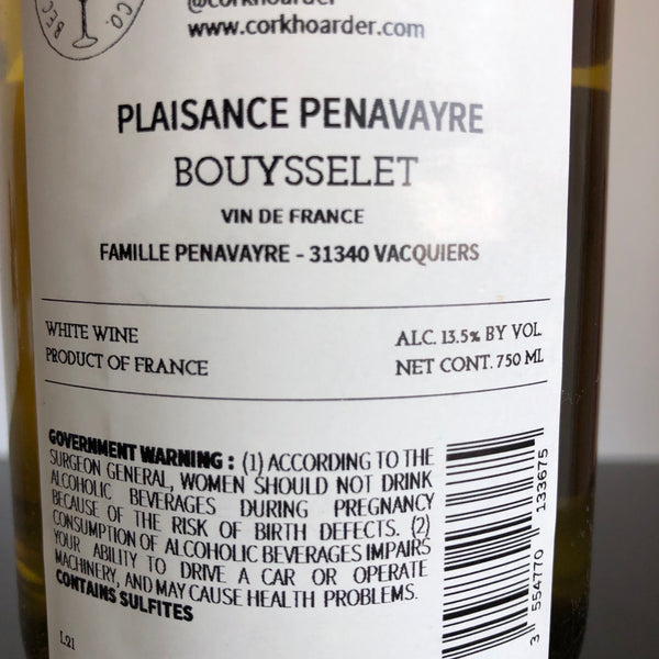 2021 Domaine Plaisance Penavayre 'Bouysselet' Blanc, Vin de France