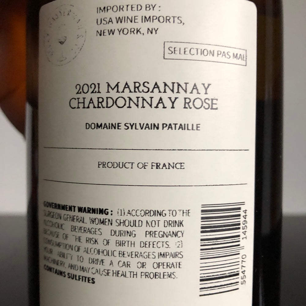 2021 Domaine Sylvain Pataille Marsannay 'Chardonnay Rose', Cote de Nuits, France