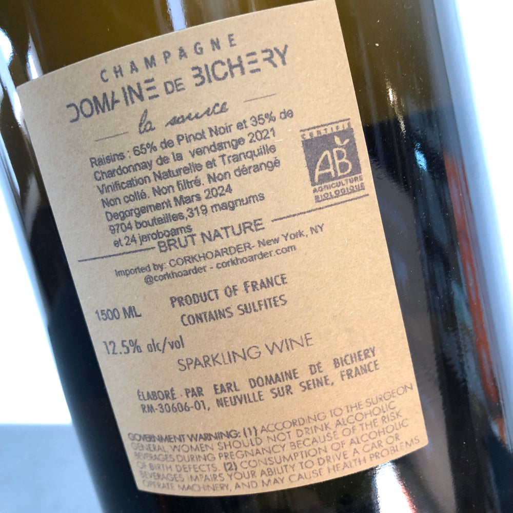 2021 Domaine de Bichery 'La Source' Extra Brut, Champagne, France 1.5L Magnum