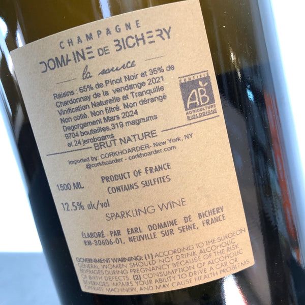 2021 Domaine de Bichery 'La Source' Extra Brut, Champagne, France 1.5L Magnum