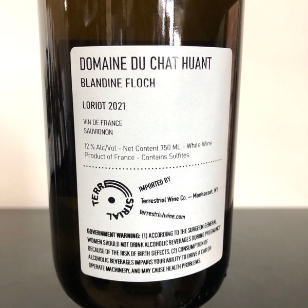 2021 Domaine du Chat Huant 'Loriot' VDF Blanc, Loire, France