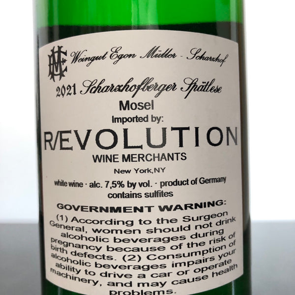 2021 Egon Muller Scharzhofberger Riesling Spatlese, Mosel, Germany