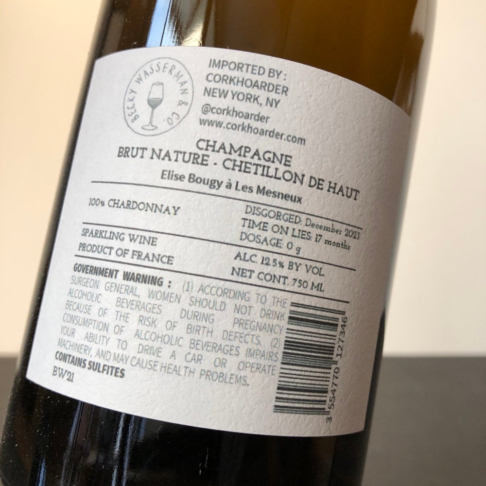 2021 Elise Bougy Chetillon de Haut Blanc de Blancs Le Mesnil sur