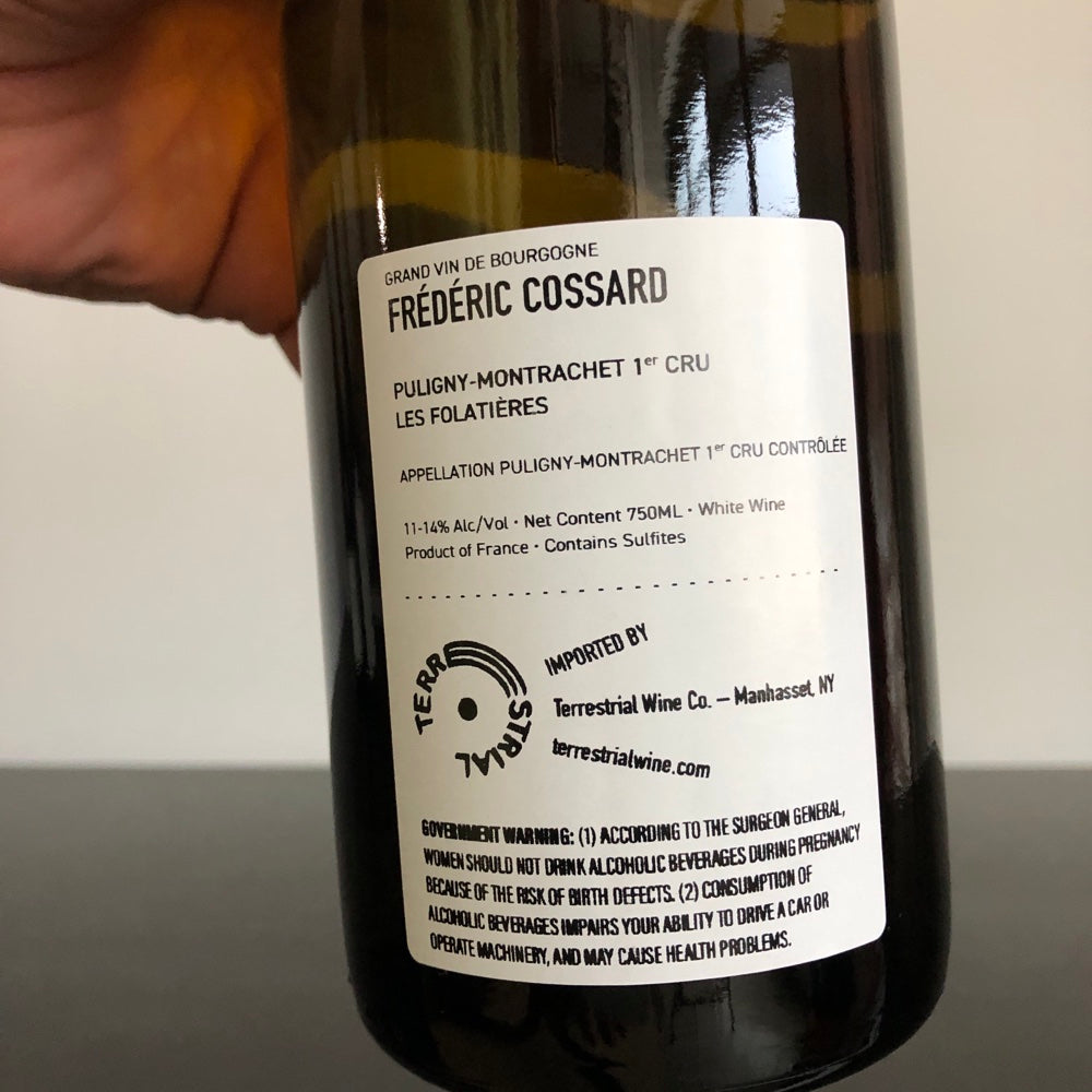 2021 Frederic Cossard Les Folatieres Puligny-Montrachet Premier