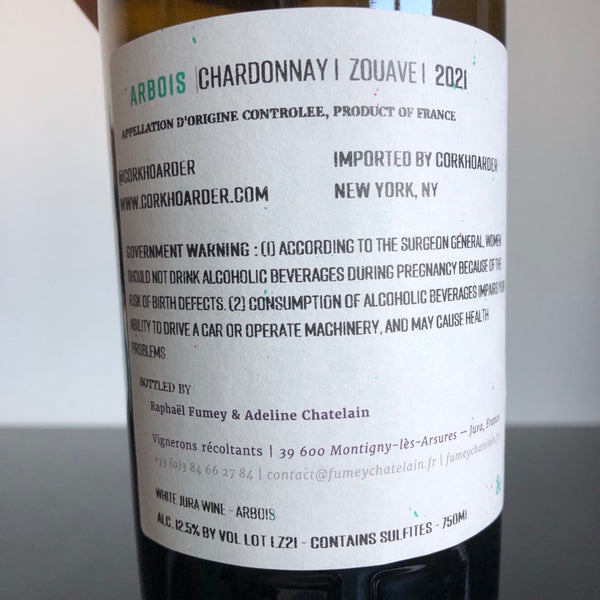 2021 Fumey-Chatelain 'Le Zouave' Arbois Chardonnay