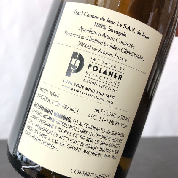 2021 Julien Crinquand 'Les Canons du Jean' Arbois Le SAV du Jean, Jura, France