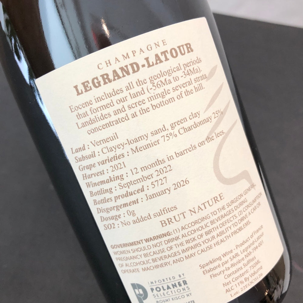 2021 Legrand Latour Eocene Brut Nature, Champagne, France