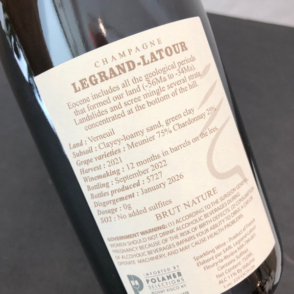 2021 Legrand Latour Eocene Brut Nature, Champagne, France