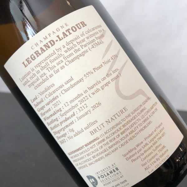 2021 Legrand Latour Lutetien Extra Brut, Champagne, France