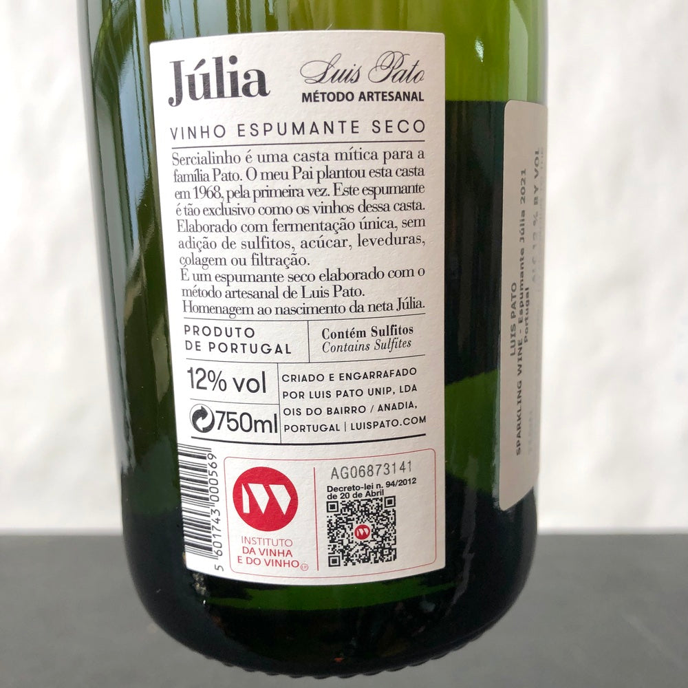 2021 Luis Pato Vinha Julia Espumante, Beiras, Portugal