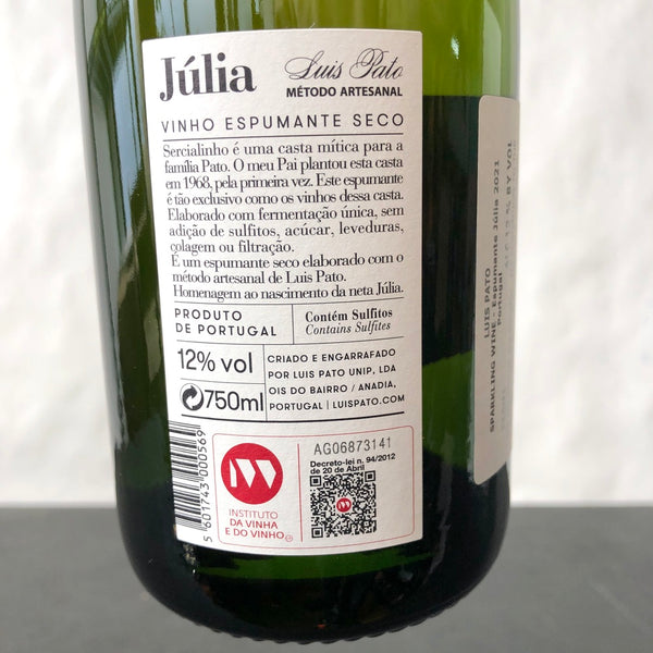 2021 Luis Pato Vinha Julia Espumante, Beiras, Portugal