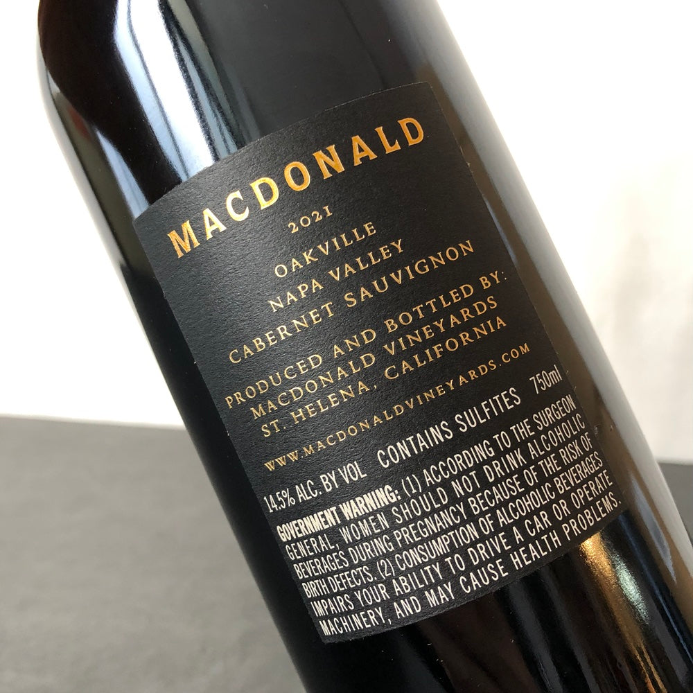 2021 MacDonald Oakville Napa Valley Cabernet Sauvignon