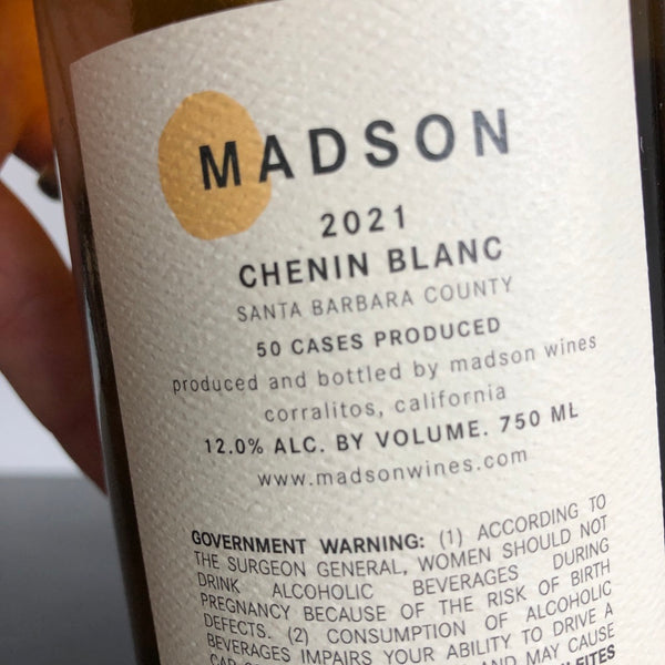 2021 Madson Chenin Blanc, Santa Barbara County, California, USA