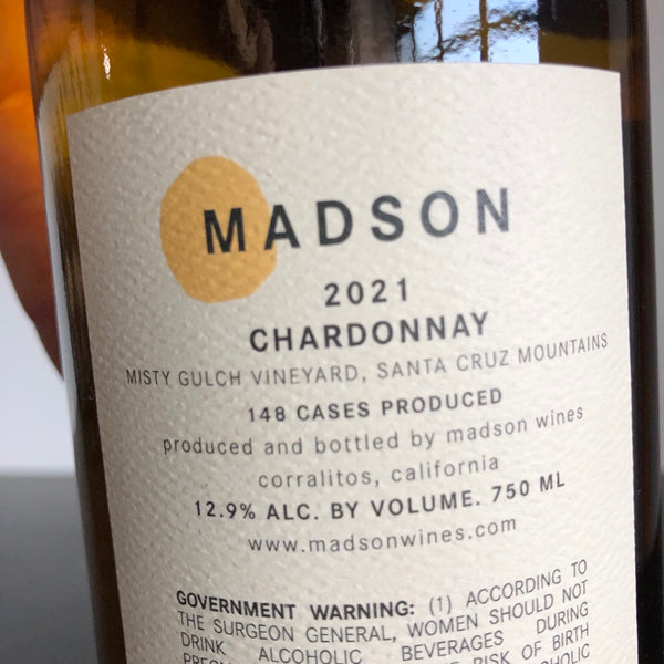 2021 Madson 'Misty Gulch', Chardonnay, Santa Cruz Mountains, California