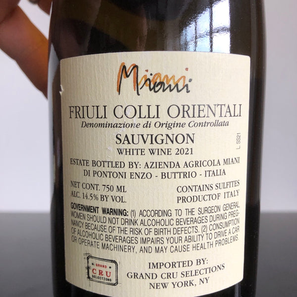 2021 Miani 'Saurint' Sauvignon Blanc Colli Orientali del Friuli, Friuli-Venezia Giulia, Italy
