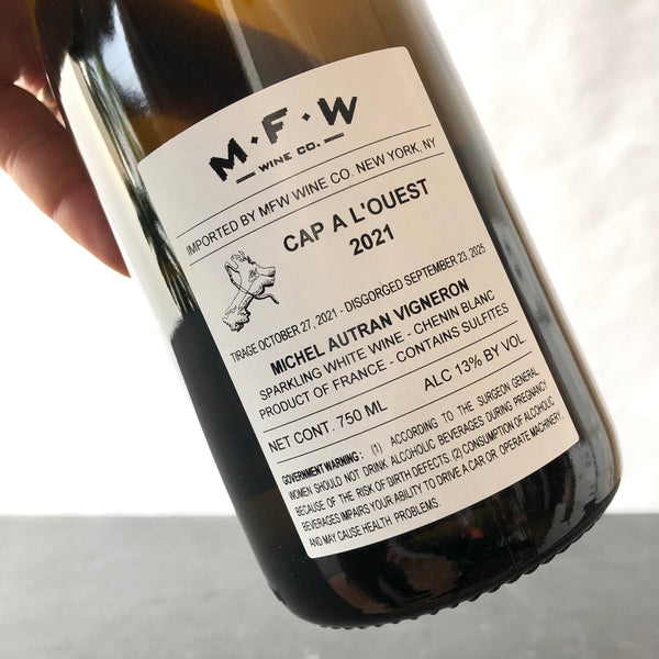 2021 Michel Autran Vouvray Petillant Cap a l'Ouest Loire Valley, France