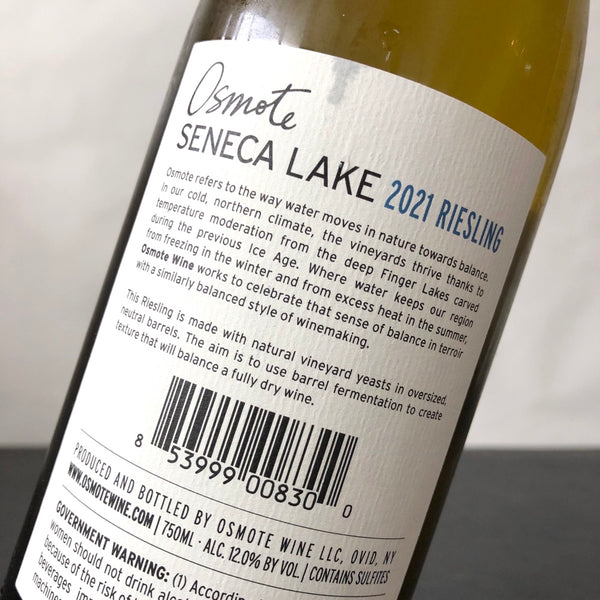 2021 Osmote Riesling Seneca Lake, New York, USA