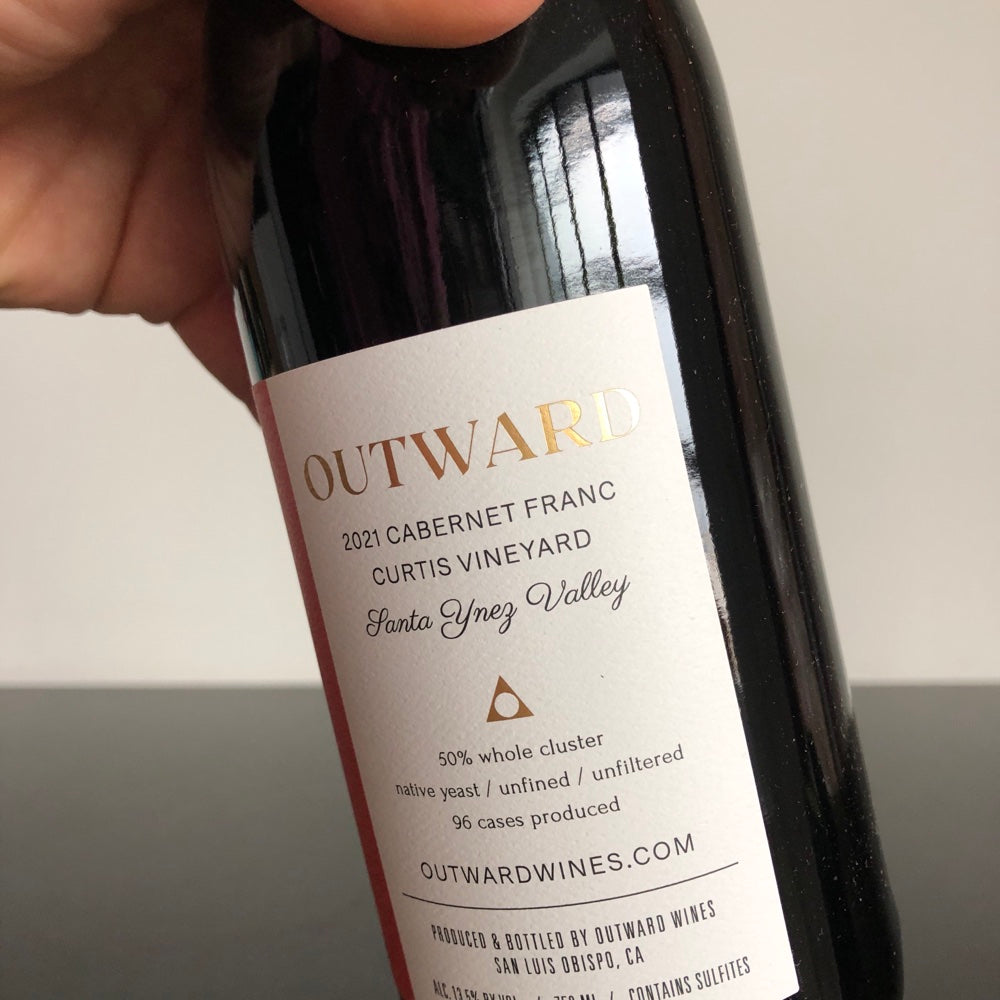 2021 Outward Curtis Vineyard Cabernet Franc Santa Ynez Valley, USA