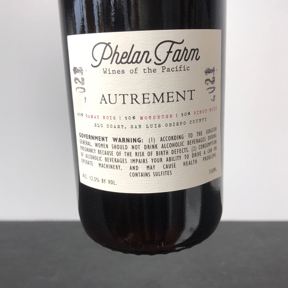 2021 Phelan Farm 'Autrement' (Pinot, Gamay & Mondeuse), San Luis Obispo County, USA