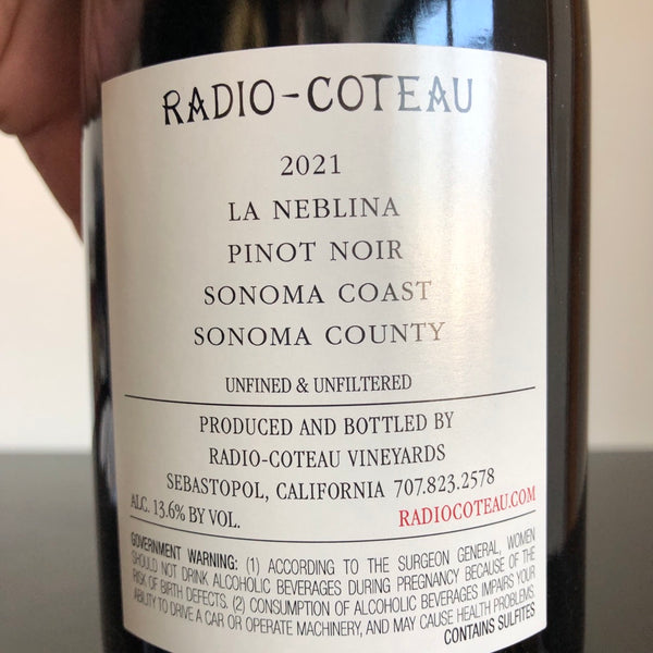 2021 Radio-Coteau 'La Neblina' Pinot Noir, Sonoma Coast, USA